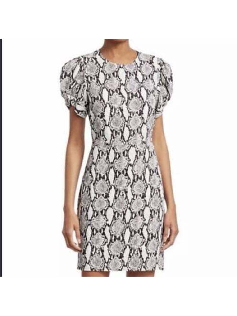 A.L.C White & black snake print mini dress size 0
